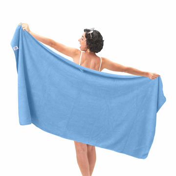 iota Microfiber Ultra Soft Beach Towel & Bath Towel 90X180CM 500GSM (Sky Blue) IOTA
