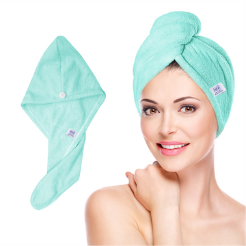 iota Microfiber Hair Wrap Towel 350 GSM Super Absorbent, Cap Salon Towel IOTA