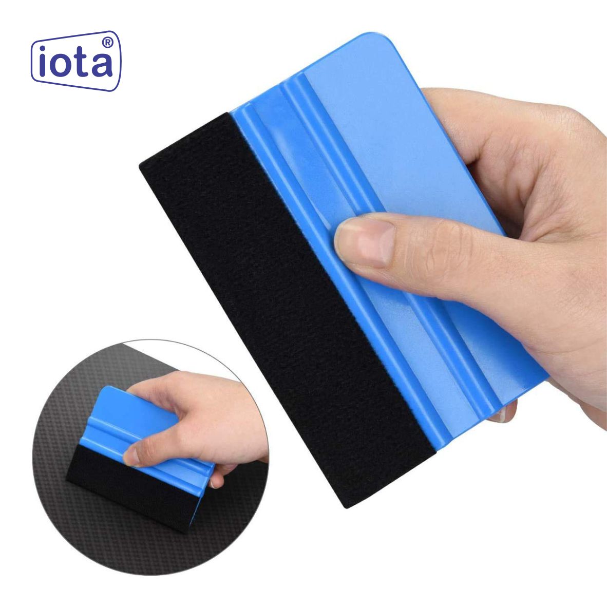 iota Squeegee SQZ206M 4 Inch Felt Edge Decal Squeegee for Car, Vehicle, Window Tint Tool IOTA