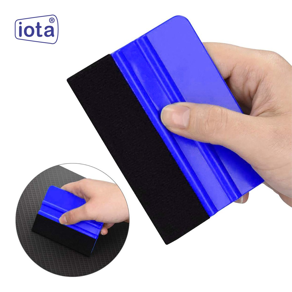iota Squeegee SQZ206M 4 Inch Felt Edge Decal Squeegee for Car, Vehicle, Window Tint Tool IOTA
