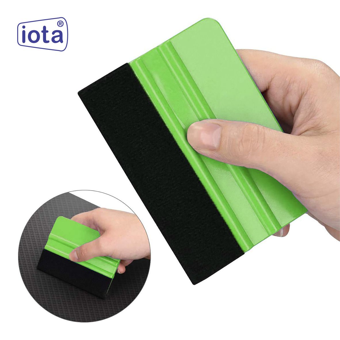 iota Squeegee SQZ206M 4 Inch Felt Edge Decal Squeegee for Car, Vehicle, Window Tint Tool IOTA