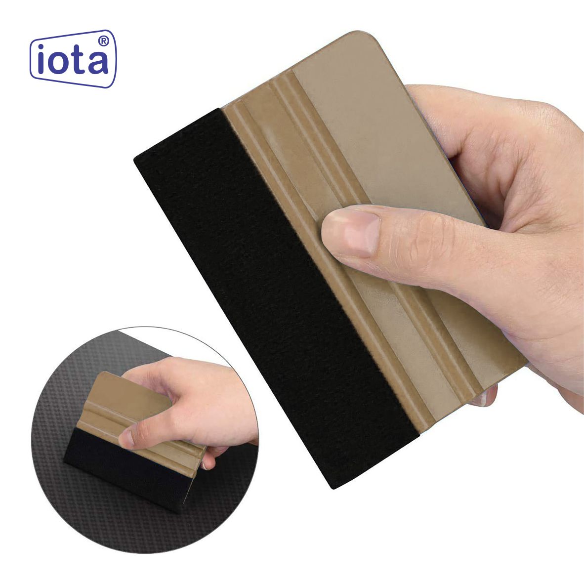 iota Squeegee SQZ206M 4 Inch Felt Edge Decal Squeegee for Car, Vehicle, Window Tint Tool IOTA