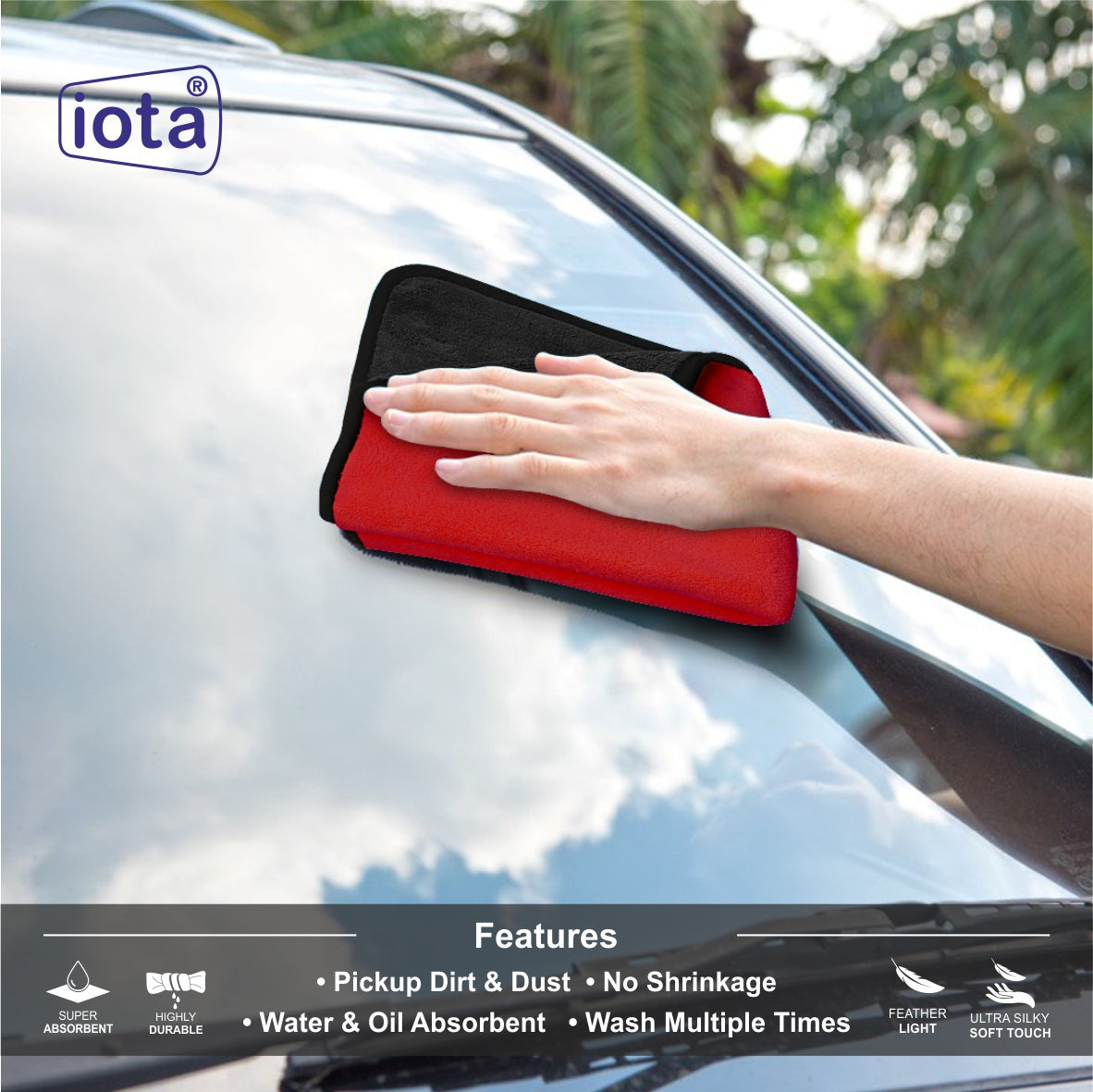Microfiber Cloth 650GSM 40x40cm For Automotive (Pack Of-4) IOTA