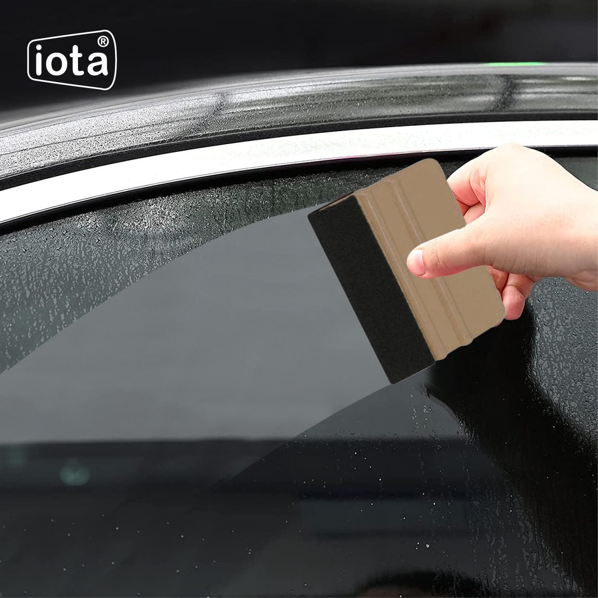 iota Squeegee SQZ206M 4 Inch Felt Edge Decal Squeegee for Car, Vehicle, Window Tint Tool IOTA