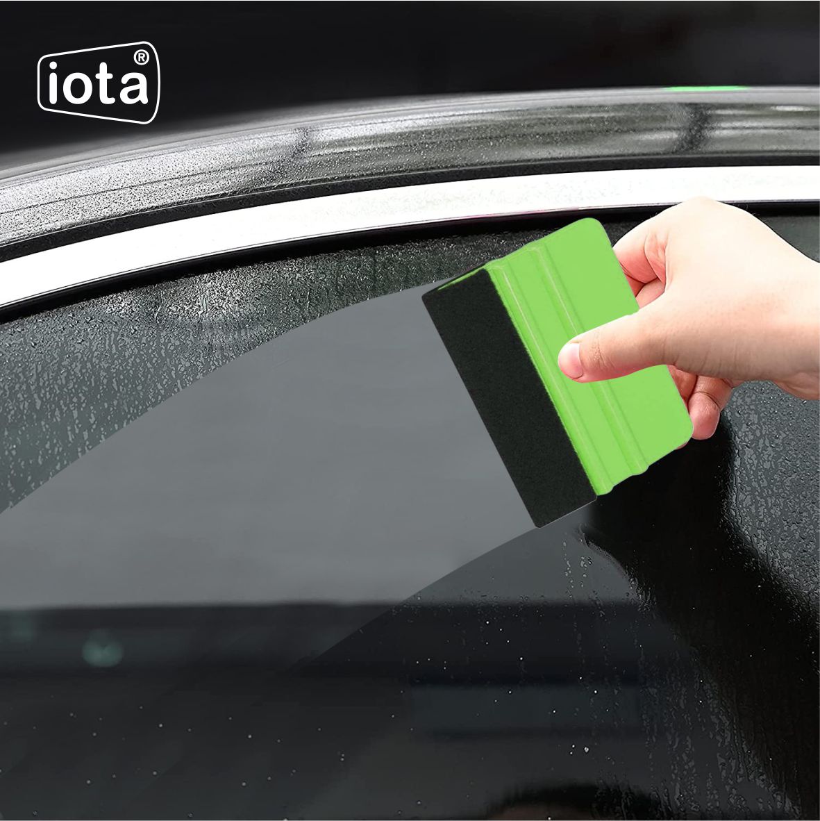 iota Squeegee SQZ206M 4 Inch Felt Edge Decal Squeegee for Car, Vehicle, Window Tint Tool IOTA