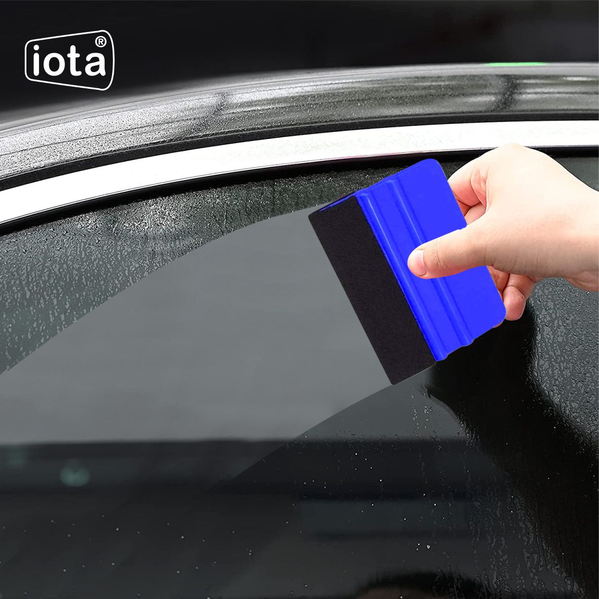 iota Squeegee SQZ206M 4 Inch Felt Edge Decal Squeegee for Car, Vehicle, Window Tint Tool IOTA