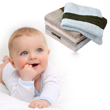 iota Microfiber Baby Hankie - 25x25cm, Ultra Soft, Super Absorbent, Pack of 6 (Multicolour)
