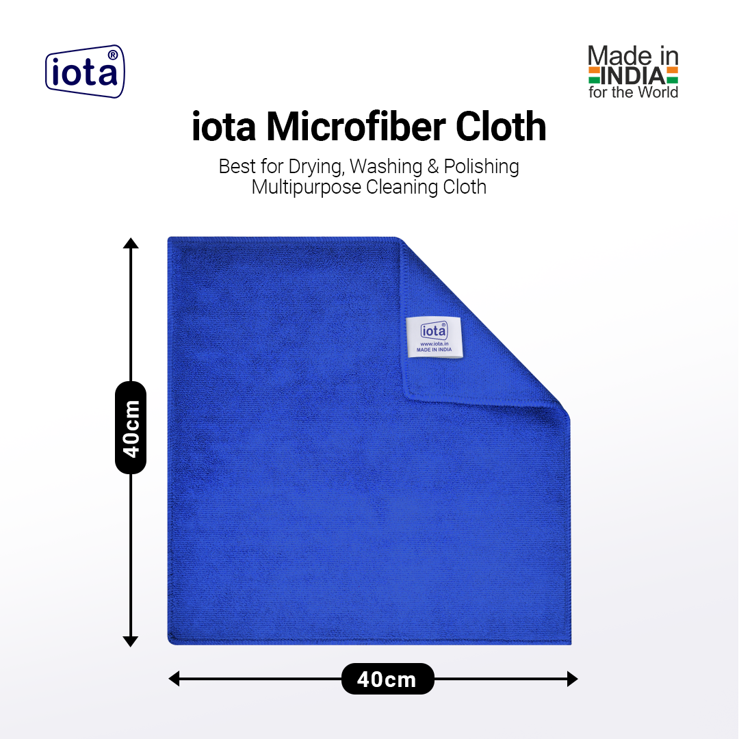 iota Microfiber Cloth 350GSM 40x40cm For Automotive (Pack of-4)