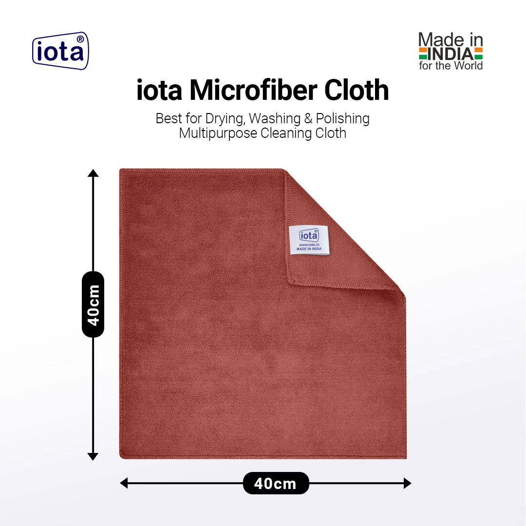 iota Microfiber Cloth 350GSM 40x40cm For Automotive (Pack of-6) IOTA