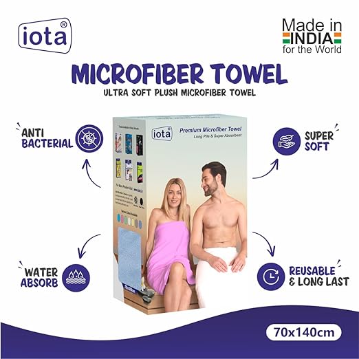 iota Microfiber Soft and Luxurious Female Bath Towel 70x140cm 350 GSM