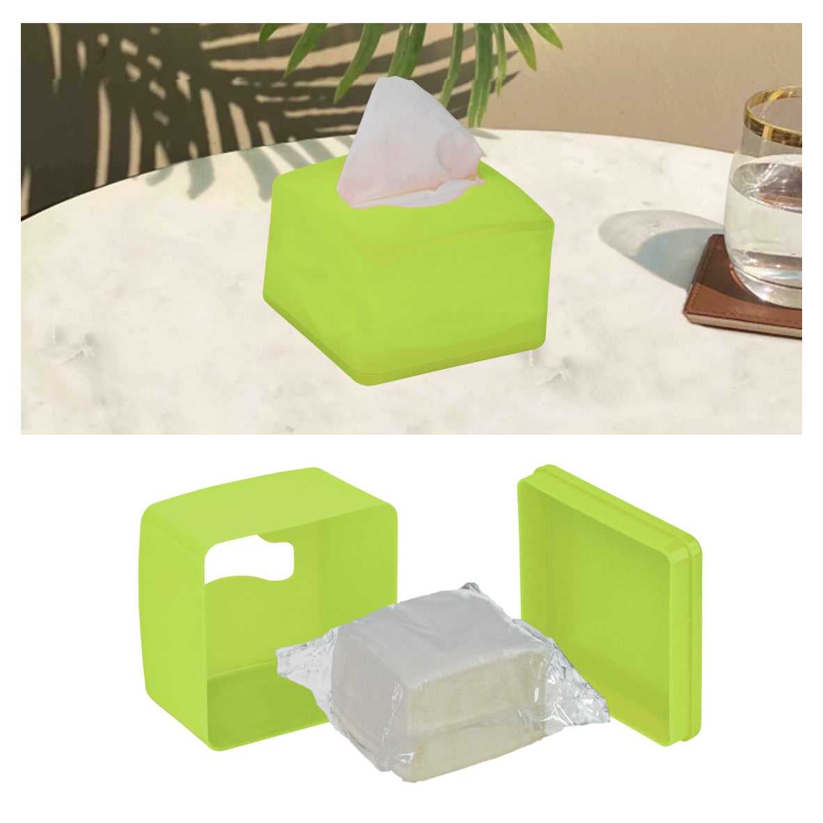 iota Tissue Dispenser Box Including 2 Ply | 200 Pulls | 200 Sheets 100% Natural and Eco-friendly IOTA
