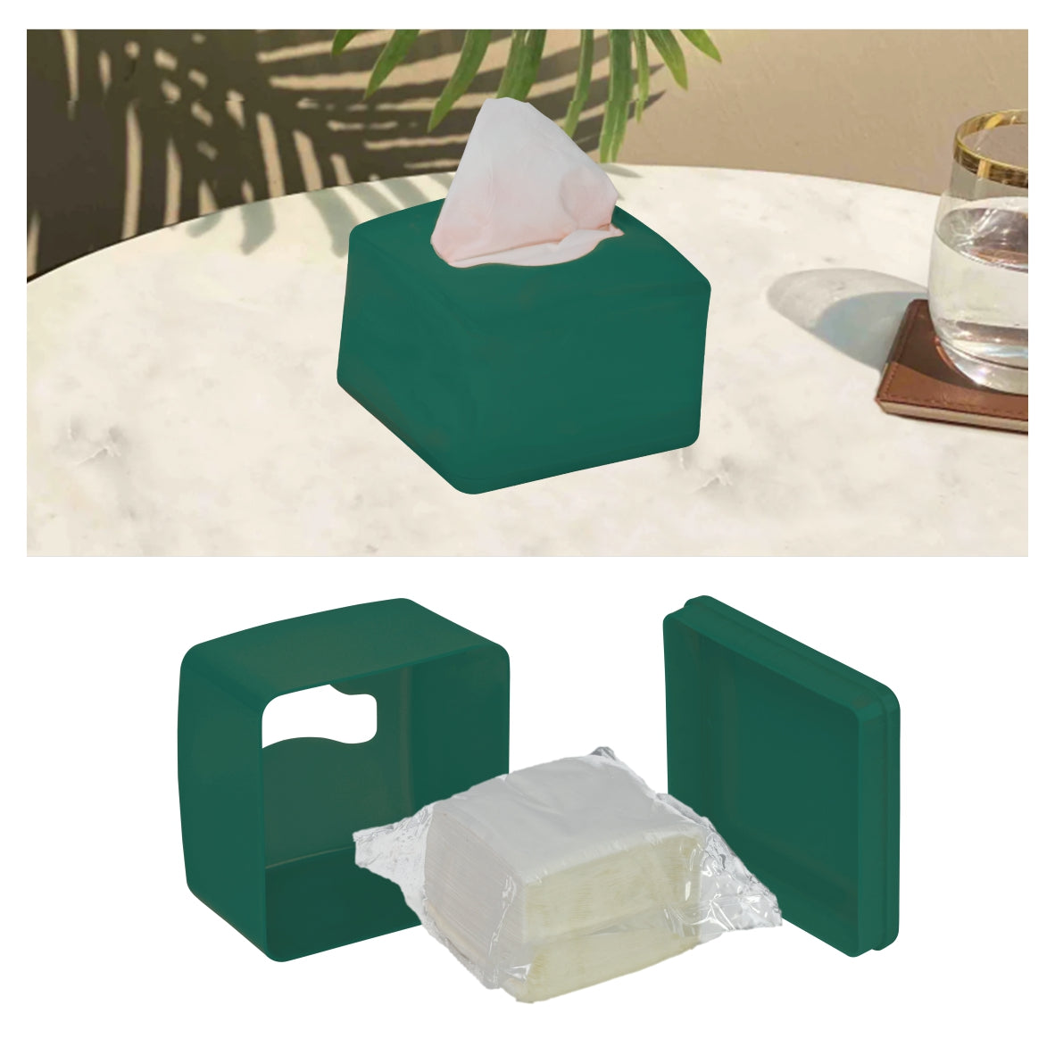 iota Tissue Dispenser Box Including 2 Ply | 200 Pulls | 200 Sheets 100% Natural and Eco-friendly IOTA