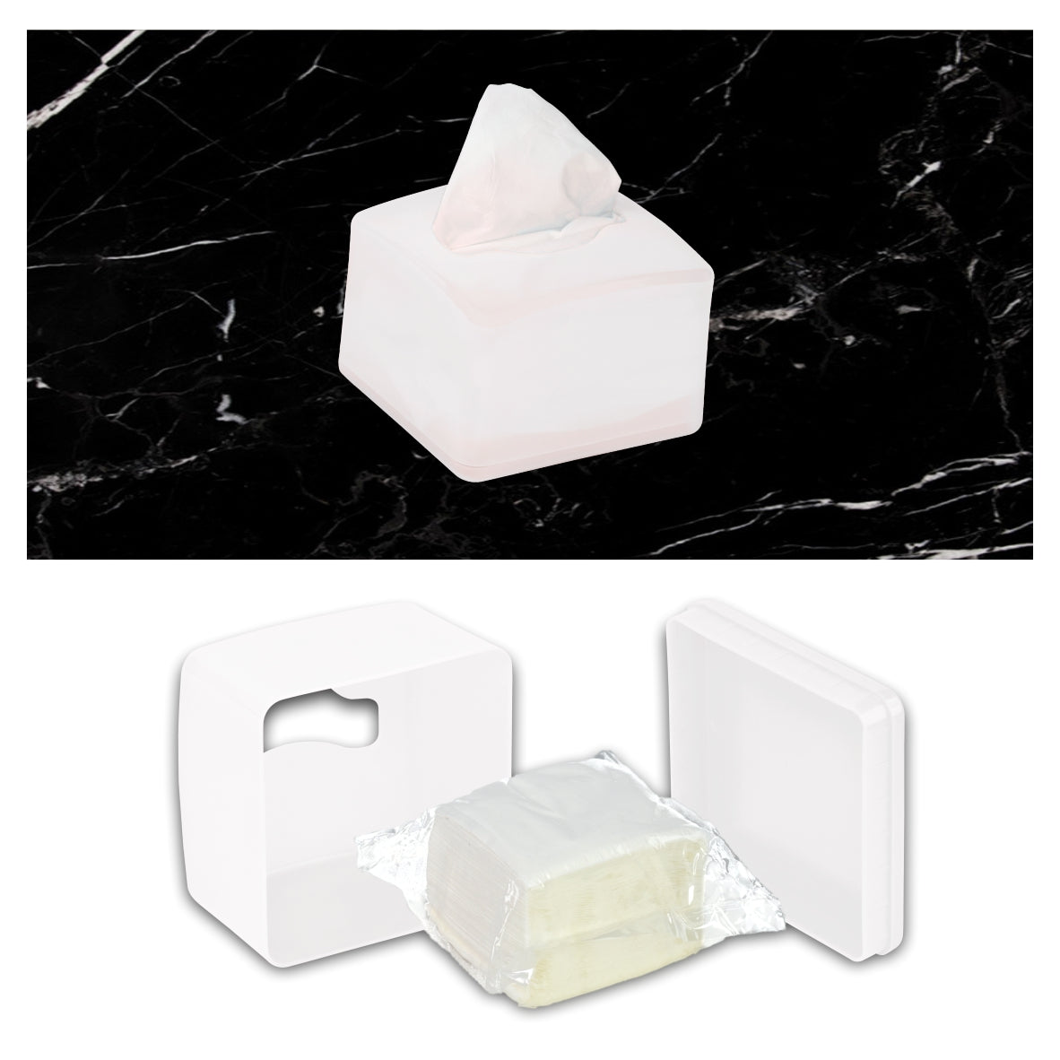 iota Tissue Dispenser Box Including 2 Ply | 200 Pulls | 200 Sheets 100% Natural and Eco-friendly IOTA
