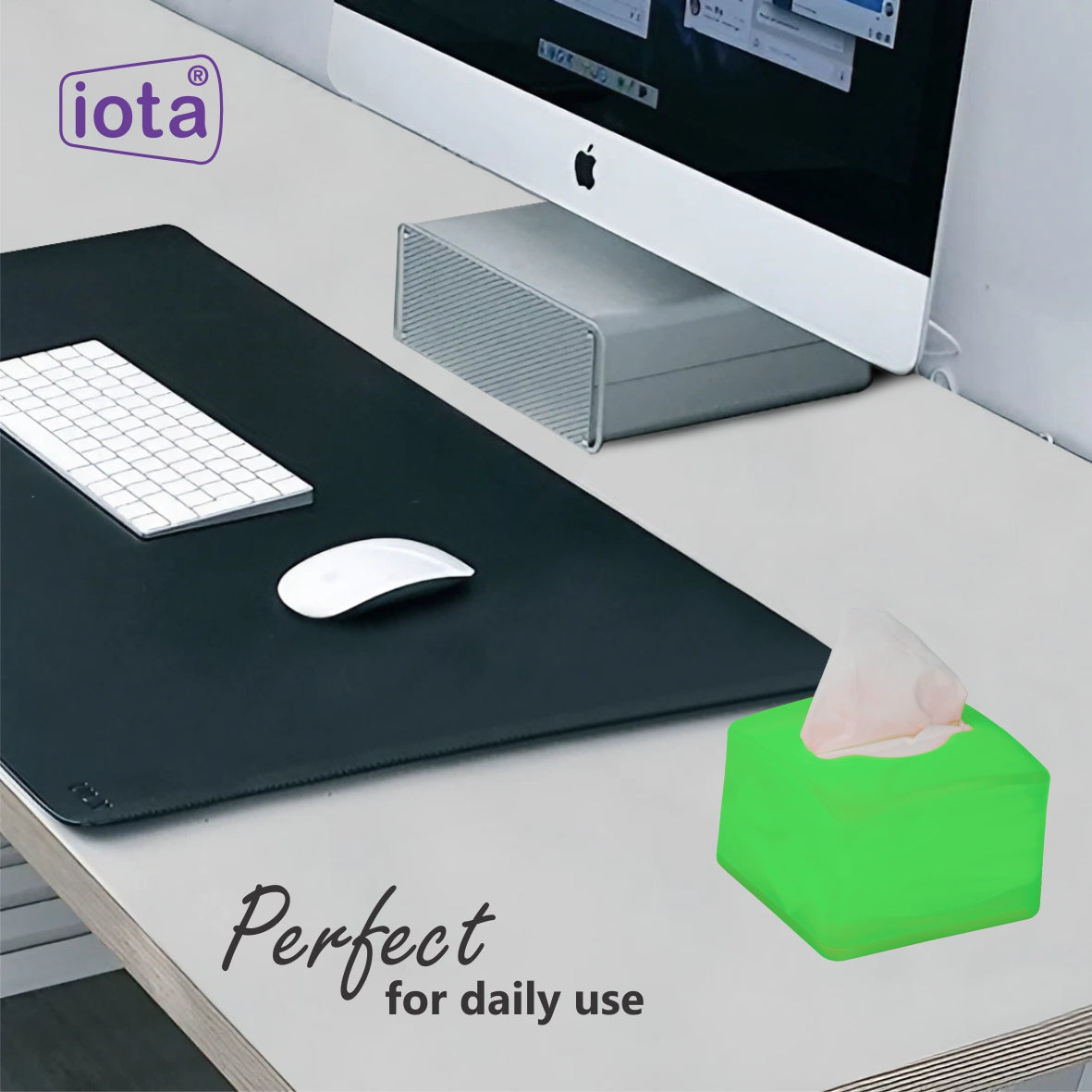 iota Tissue Dispenser Box Including 2 Ply | 200 Pulls | 200 Sheets 100% Natural and Eco-friendly IOTA