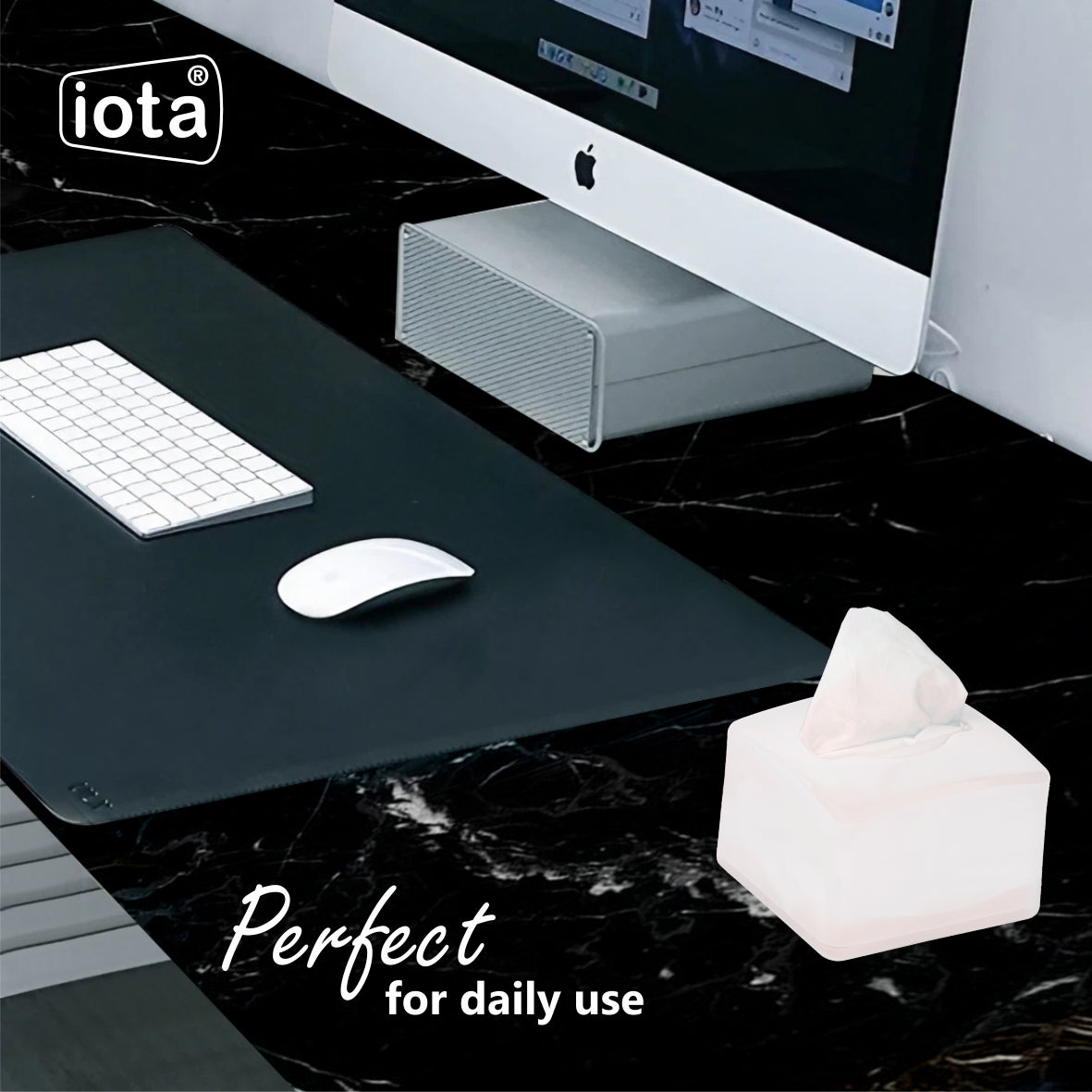 iota Tissue Dispenser Box Including 2 Ply | 200 Pulls | 200 Sheets 100% Natural and Eco-friendly IOTA
