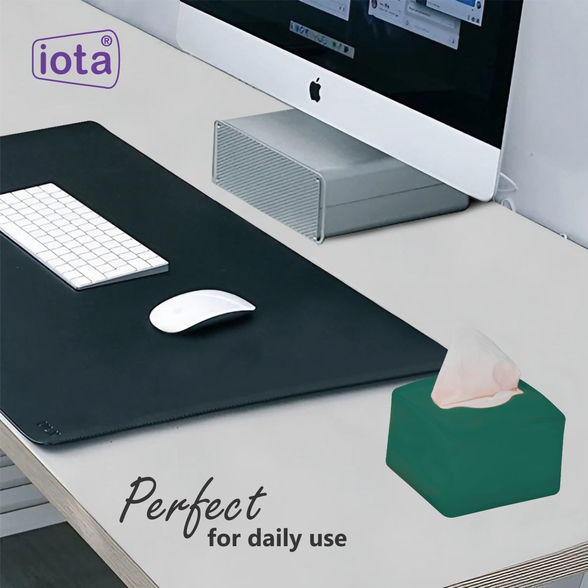 iota Tissue Dispenser Box Including 2 Ply | 200 Pulls | 200 Sheets 100% Natural and Eco-friendly IOTA