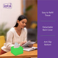 iota Tissue Dispenser Mini Box Including 2 Ply | 200 Pulls | 200 Sheets 100% Natural and Eco-friendly (Automotive) IOTA