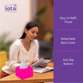 iota Tissue Dispenser Mini Box Including 2 Ply | 200 Pulls | 200 Sheets 100% Natural and Eco-friendly (Automotive) IOTA