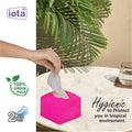 iota Tissue Dispenser Box Including 2 Ply | 200 Pulls | 200 Sheets 100% Natural and Eco-friendly IOTA