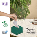 iota Tissue Dispenser Box Including 2 Ply | 200 Pulls | 200 Sheets 100% Natural and Eco-friendly IOTA