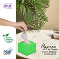 iota Tissue Dispenser Box Including 2 Ply | 200 Pulls | 200 Sheets 100% Natural and Eco-friendly IOTA