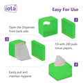 iota Tissue Dispenser Mini Box Including 2 Ply | 200 Pulls | 200 Sheets 100% Natural and Eco-friendly (Automotive) IOTA