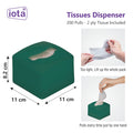 iota Tissue Dispenser Mini Box Including 2 Ply | 200 Pulls | 200 Sheets 100% Natural and Eco-friendly (Automotive) IOTA