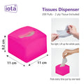 iota Tissue Dispenser Mini Box Including 2 Ply | 200 Pulls | 200 Sheets 100% Natural and Eco-friendly (Automotive) IOTA