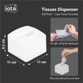 iota Tissue Dispenser Mini Box Including 2 Ply | 200 Pulls | 200 Sheets 100% Natural and Eco-friendly (Automotive) IOTA