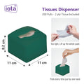 iota Tissue Dispenser Box Including 2 Ply | 200 Pulls | 200 Sheets 100% Natural and Eco-friendly IOTA