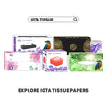 iota Tissue Dispenser Mini Box Including 2 Ply | 200 Pulls | 200 Sheets 100% Natural and Eco-friendly (Automotive) IOTA