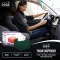 iota Tissue Dispenser Mini Box Including 2 Ply | 200 Pulls | 200 Sheets 100% Natural and Eco-friendly (Automotive) IOTA
