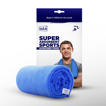 iota Microfiber Gym Towels | 450GSM, 60x40 cm | Super Soft, 3X Absorption Power - Pack of 1