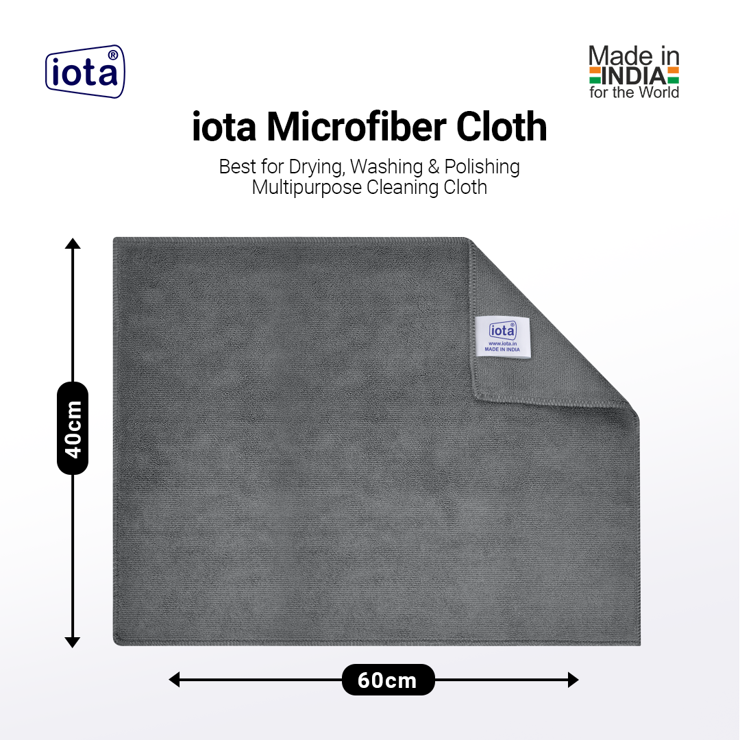 iota Microfiber Cloth 350GSM 60x40cm For Automotive (Pack of-8) IOTA