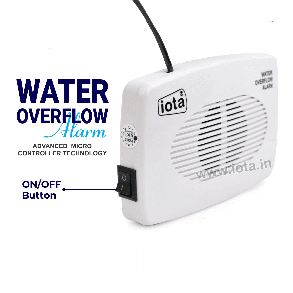 iota Water Overflow Alarm — 90dB Siren Tank Alert