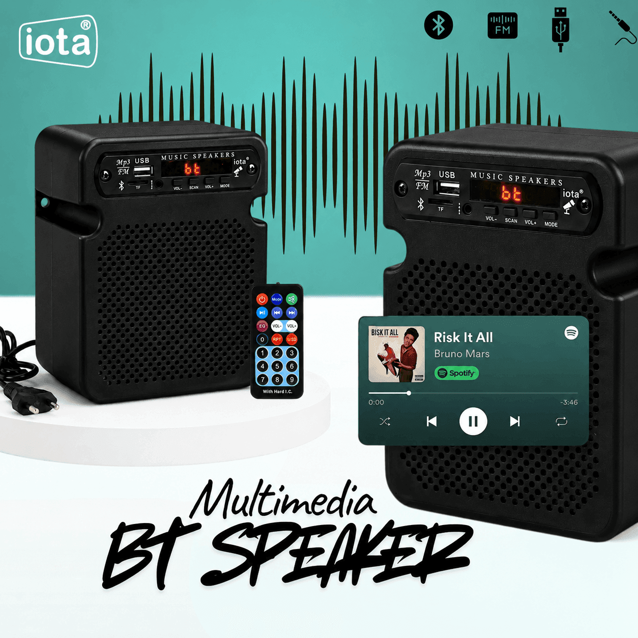 iota Bluetooth Speaker 20W — Rich Stereo, Deep Bass