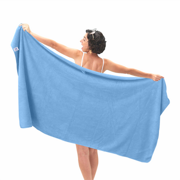iota Microfiber Ultra Soft Beach Towel & Bath Towel 90X180CM 500GSM (Sky Blue)