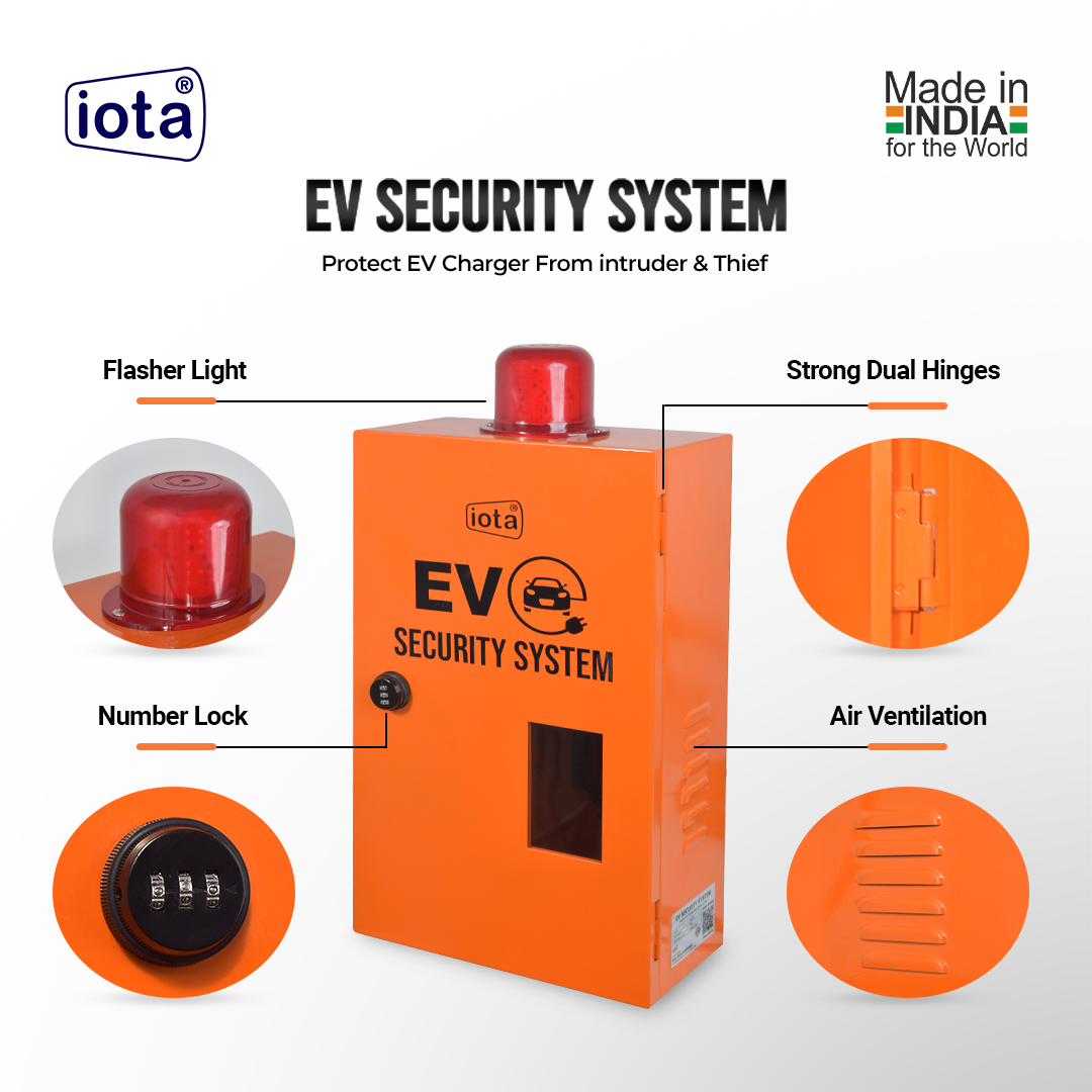 iota® EV Security System for TATA EV Charger with Number Lock, 16A Socket, & Weather-Resistant Design for Tata Punch EV, Tata Nexon EV, Tata Tiago EV, Tata Tigor EV & Tata Curvv EV