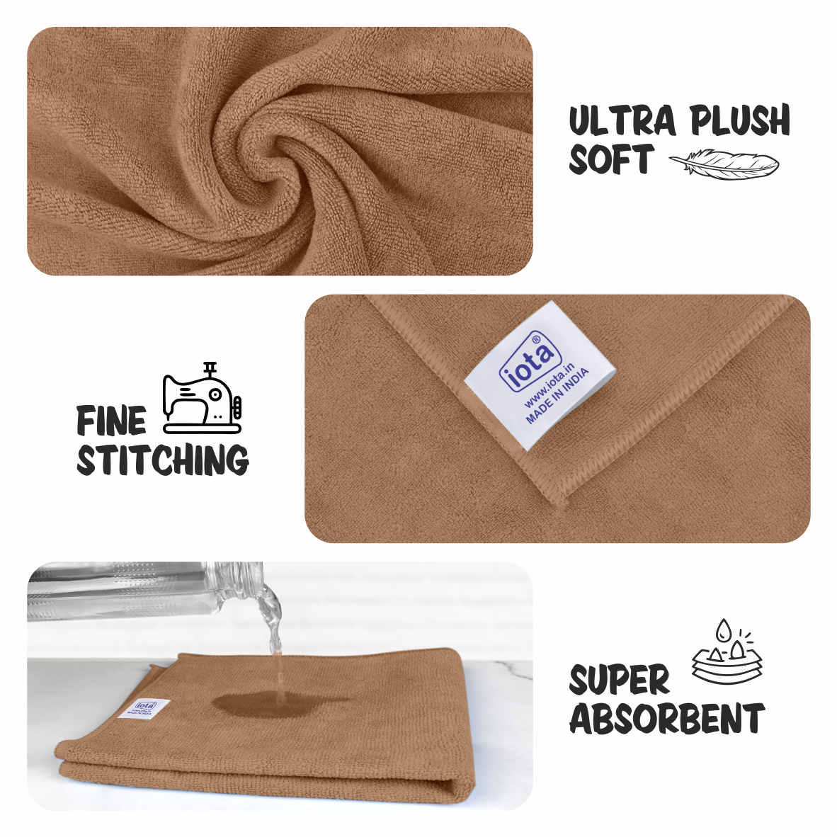 Microfiber Cloth 450GSM 40x40cm For Automotive (Pack Of-4) IOTA