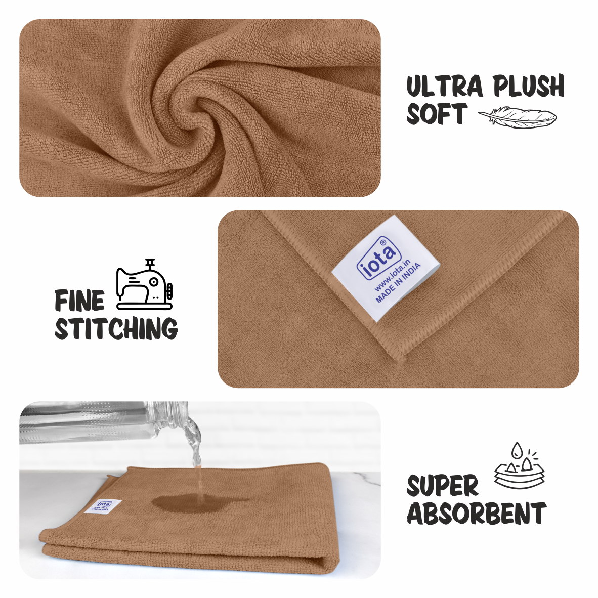 iota Microfiber Cloth 450GSM 40x40cm For Automotive (Pack Of-2) IOTA