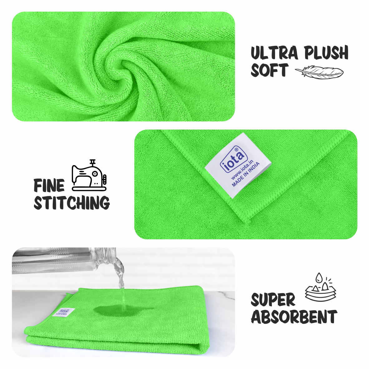 Microfiber Cloth 450GSM 40x40cm For Automotive (Pack Of-6) IOTA