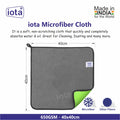 iota Microfiber Cloth 650GSM 60x40cm For Automotive (Pack of-1) IOTA