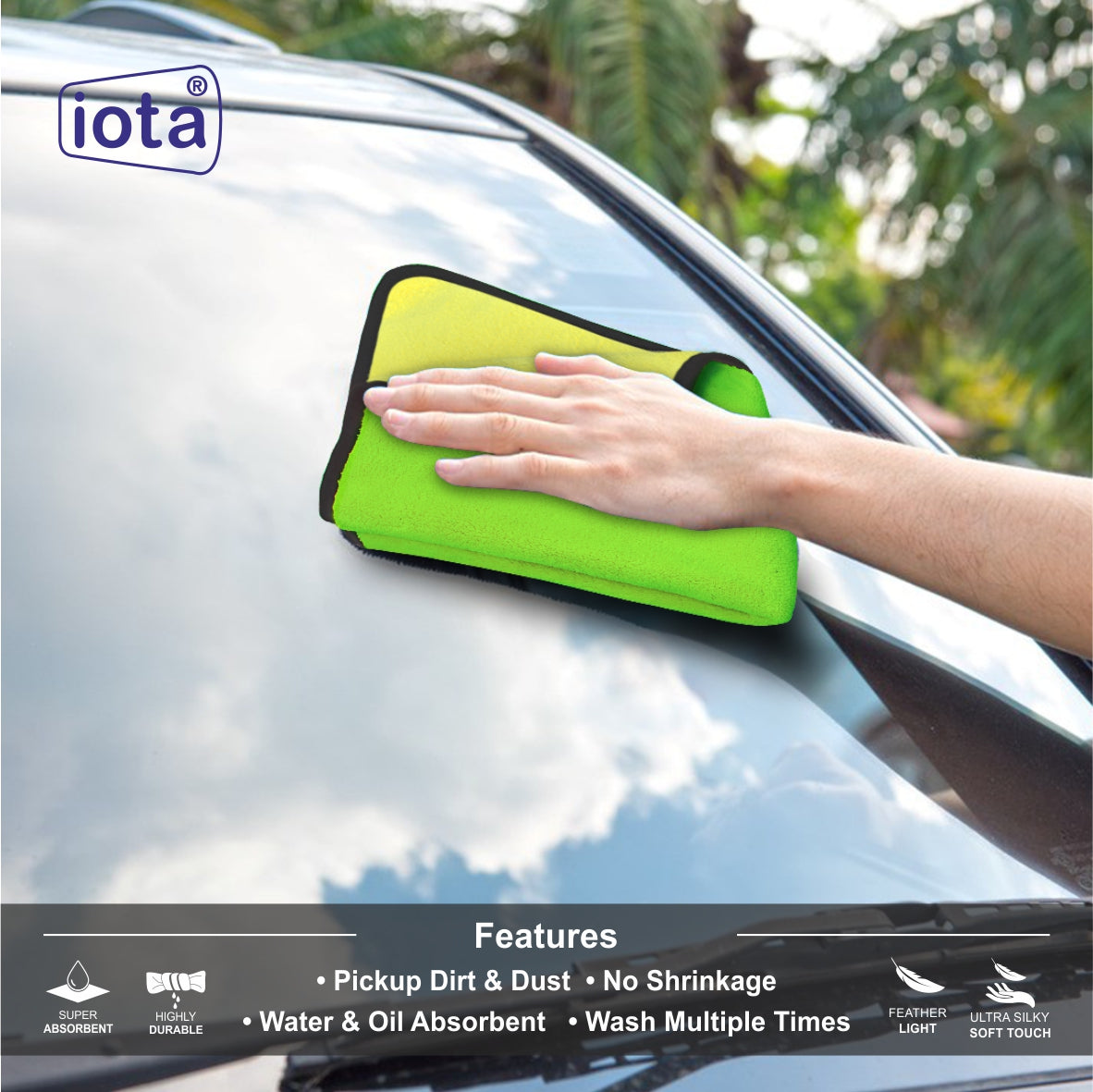 Microfiber Cloth 650GSM 40x40cm For Automotive (Pack Of-2) IOTA