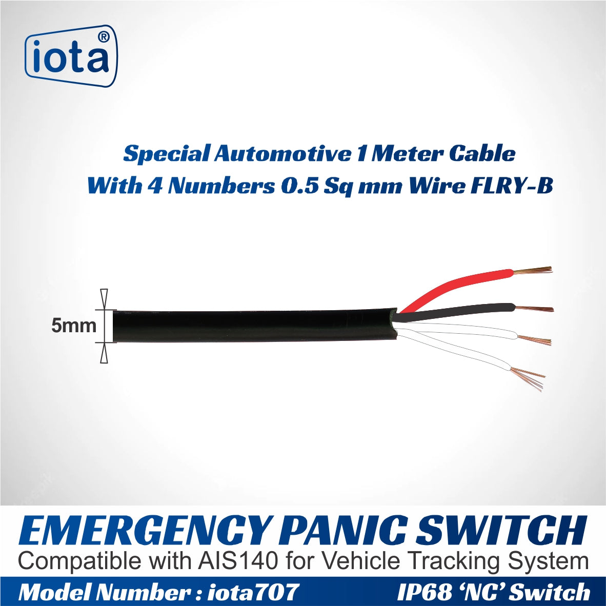 iota Emergency Panic Switch iota707 Compatible with AIS 140 IOTA