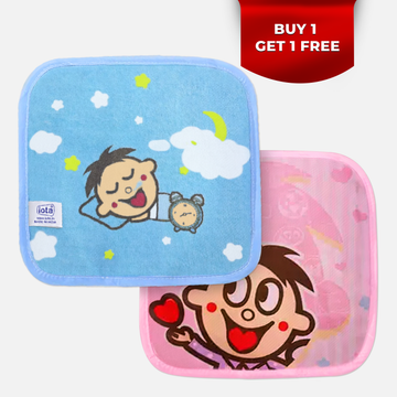 iota Microfiber Baby Hankie - 25x25cm, Ultra Soft, Super Absorbent (Buy 1 Get 1 Free)