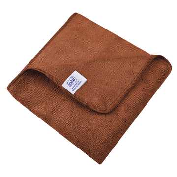 iota Microfiber Cleaning Cloth 40x40cms 350 GSM Highly Absorbent Microfiber Cloth for Multipurpose (Pack of-1 Brown)