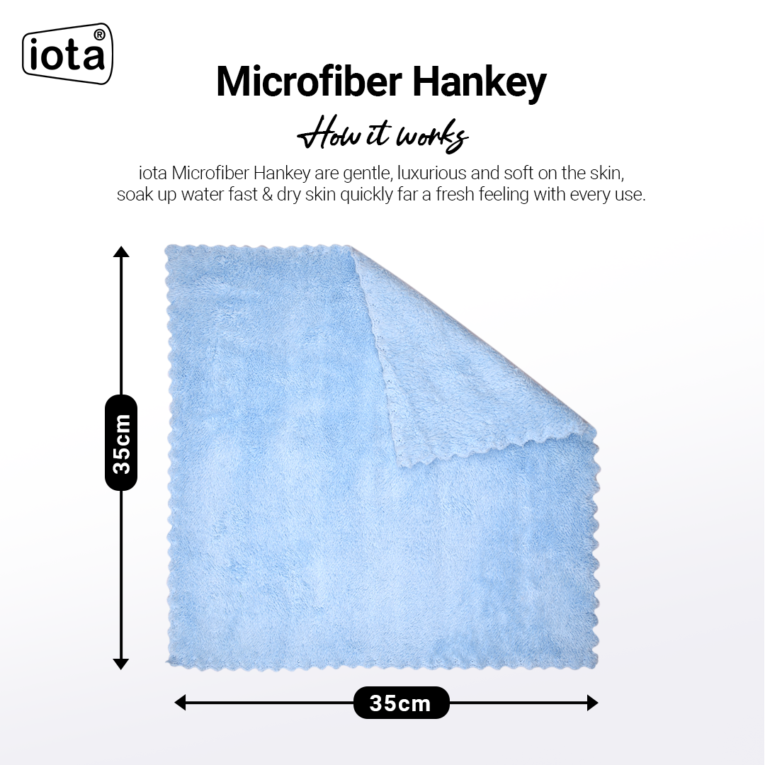 iota Microfiber Face Towel 35x35cm Pack of 2