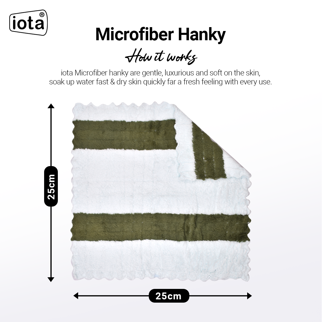 iota Microfiber Face Towel 25x25cm Pack of 2