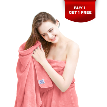 iota Microfiber Soft and Luxurious Female Bath Towel 70x140cm 500 GSM (Buy 1 Get 1 Free)