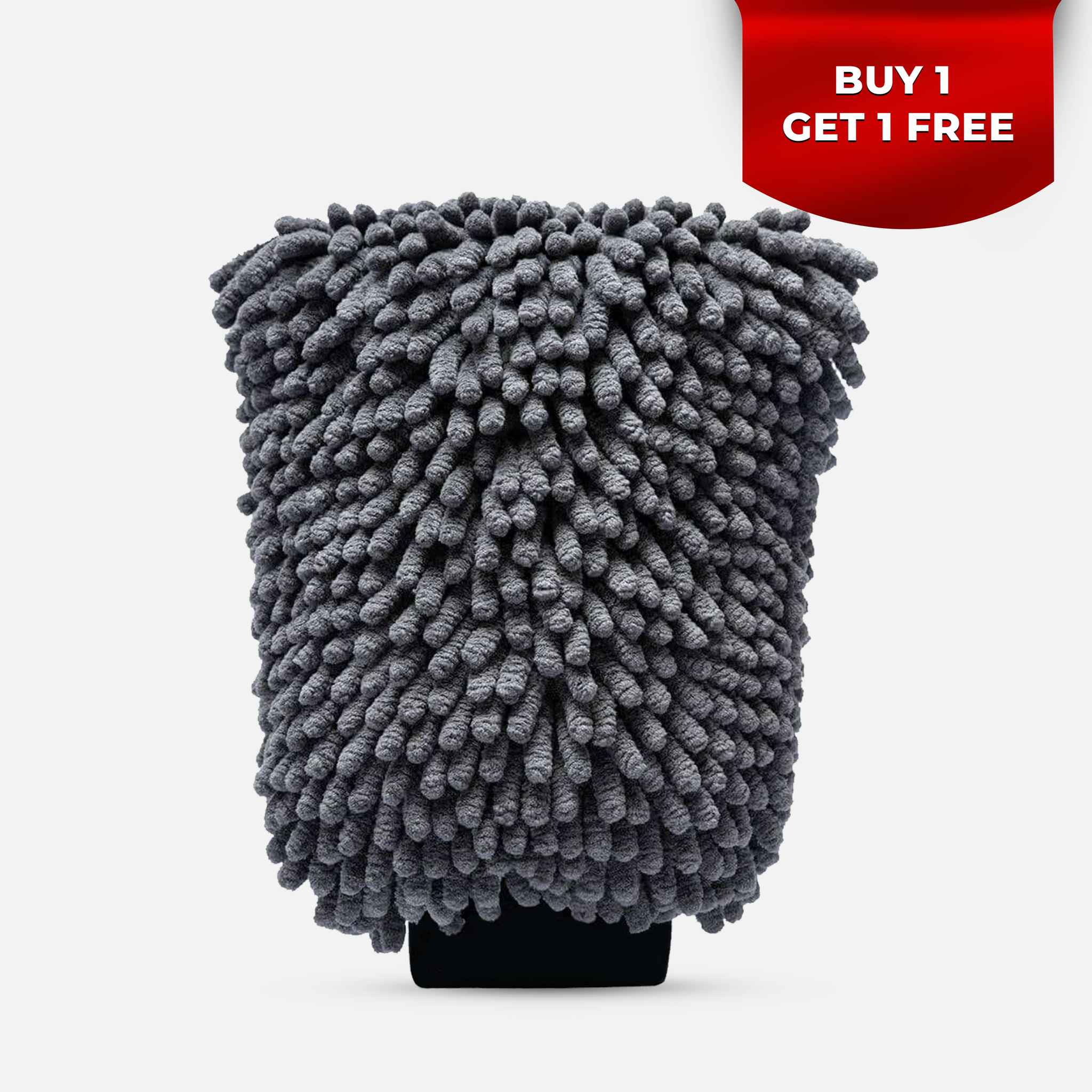 iota Microfiber Double-Sided Mitt Gloves 1200 GSM For Vehicles Washing Gloves (Buy 1 Get 1 Free)